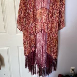 Kimono with fringe